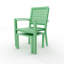 3-Piece Bistro Set, Outdoor Bistro Set, Stackable Metal Square Table and Chairs-1458505981