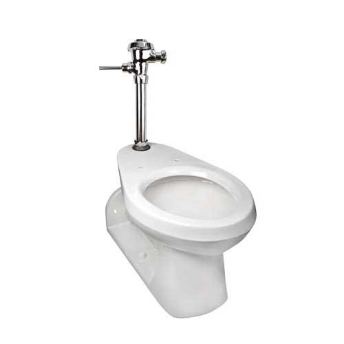 Toilette allongée une pièce à double chasse commerciale (siège non inclus)