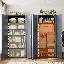 Armoire de rangement en métal 71 po, rangement pour garage avec portes verrouillables et tablettes réglables-1476726640