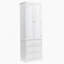 Grande armoire de rangement polyvalente avec trois tiroirs pour la salle de bain, le bureau ou la cuisine, idéale pour organiser et maximiser l'espace-640103794