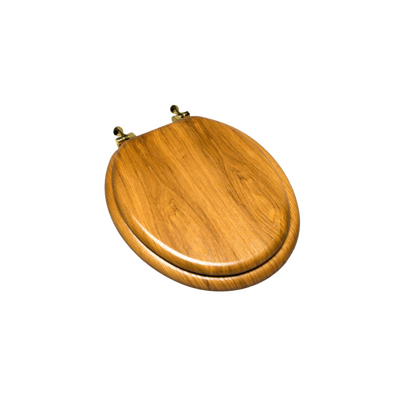 Round Toilet Seat and Lid, Gold