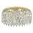 Modern Gold Crystal 19.69-In Gold-Tone Finish Flush Mount Light, 3 Colour Temperatures-2132479848