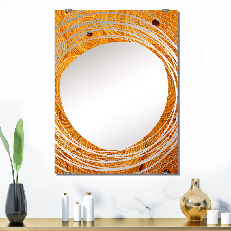 Arceo - Miroir mural à collage abstrait MIR131697, 32 po x 24 po