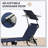 Outsunny Folding Chaise Lounge Pool Chairs, Outdoor Sun Tanning Chairs with Canopy Shade-313605177