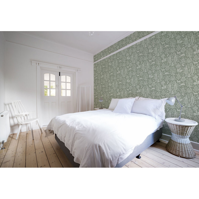 Madelyn 10.05m x 53cm Wallpaper Roll, Sage Green