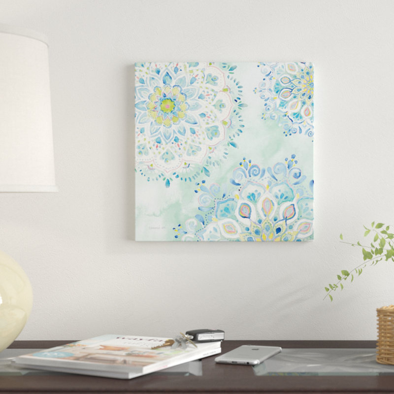 « jaipur iii », impression sur toile, H 18 po x l 18 po x P 1,5 po, Toile tendue, Pas de tapis