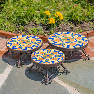 Antigone Mosaic Plant Stands (Set of 3)