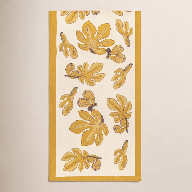 Debarata Runner - Rectangular, 90" x 16", Yellow/White