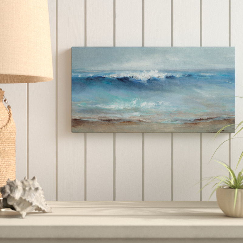 « nord-est vent », reproduction de peinture à l’acrylique sur toile tendue, H 10 po x l 19 po x P 2 po