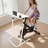 25"-56" Adjustable Height Bike Trainer Desk, Freestanding Treadmill Laptop Workstation with Tablet Slot & Cup Holder,-1680366385