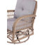 Ensemble de 3 chaises berçantes et table basse en osier 3 pièces