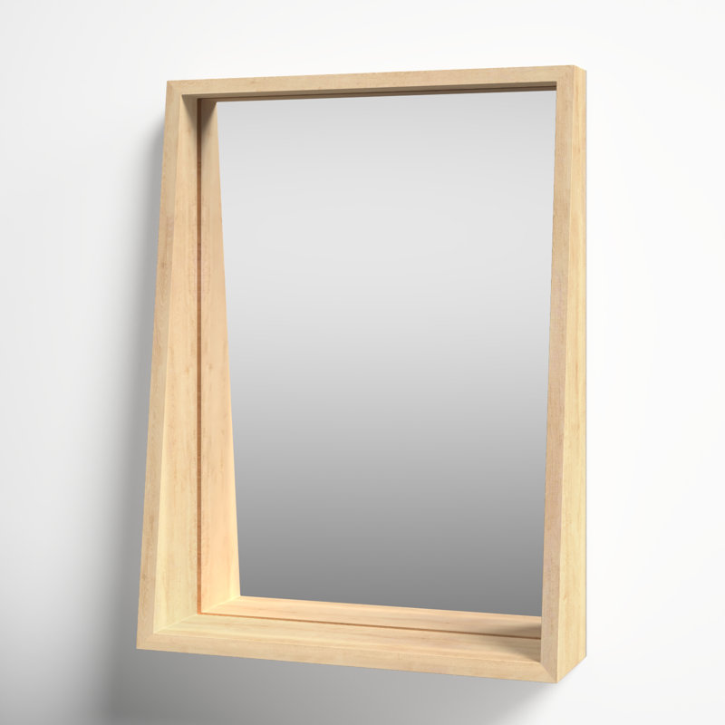 Parkside Rectangle Mirror with Shelves, Natural