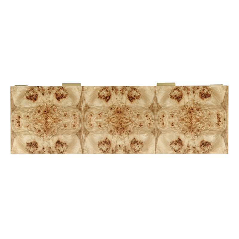 Kai 2 Drawer 45" Burl Wood Console Table, Natural