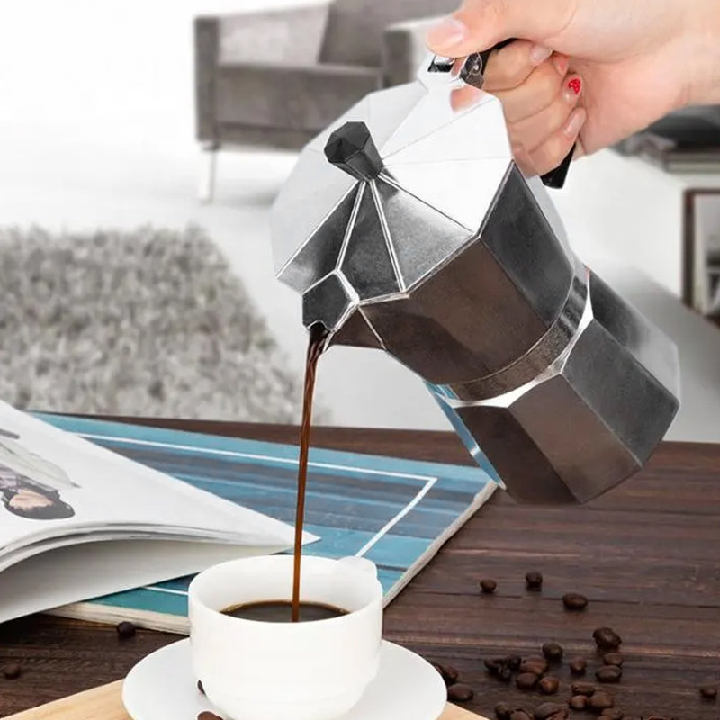 9 Cup Stovetop Espresso Maker Italian Moka Pot