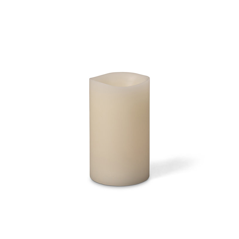 Flickering Wax Glow Wick Pillar Candle, 3"x6", 3.75" x 3"