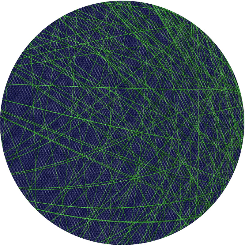 Tapis abstrait vert / bleu marine, Rond 8 pi x 8 pi