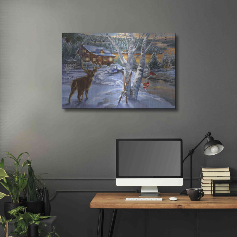 «Buck River» par Bigelow, art mural en métal, H 24 po x l 36 po x P 0,13 po