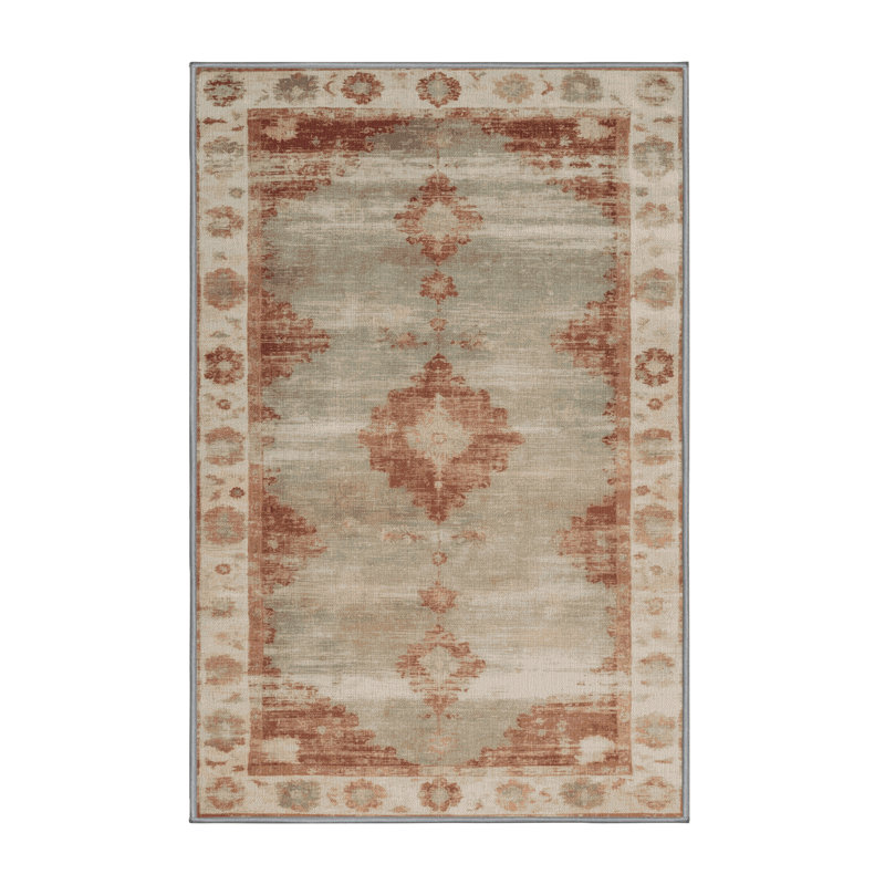 Tapis gris lavable à la machine, Rectangle 2 pi x 3 pi