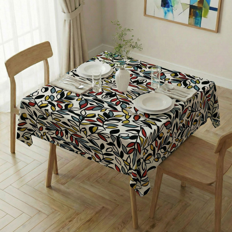 Elegant Tablecloth (55 x 55 Inches), 65% Cotton / 35% Polyester, Easy Clean, Machine Washable at 86°F, Tumble Dryer Safe, Ironable | Perfect for Dining Table & Special Occasions, Durable & Stylish Design