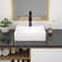 Beslend 18'' Ceramic Rectangular Bathroom Sink with Overflow