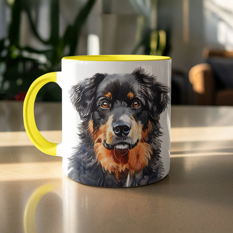 Mug, 2, Yellow