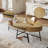 Oval Coffee Table with Drawers Center Table Rustic Coffee Tables-1965488676