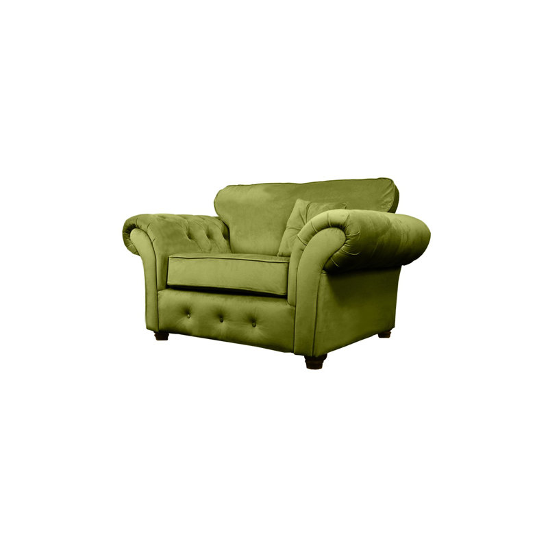 Lila Velvet Chesterfield Chair, Olive