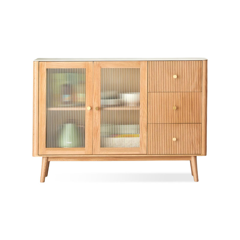 Buffet de table Modern Burlywood, H 33,46 po x l 47,24 po x P 13,78 po