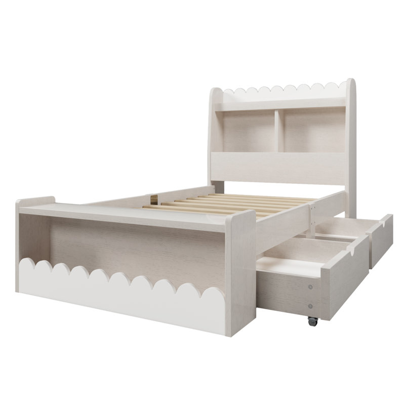 Auvianna Bed with 2 Drawers and Bench, 90cm W x 200cm L