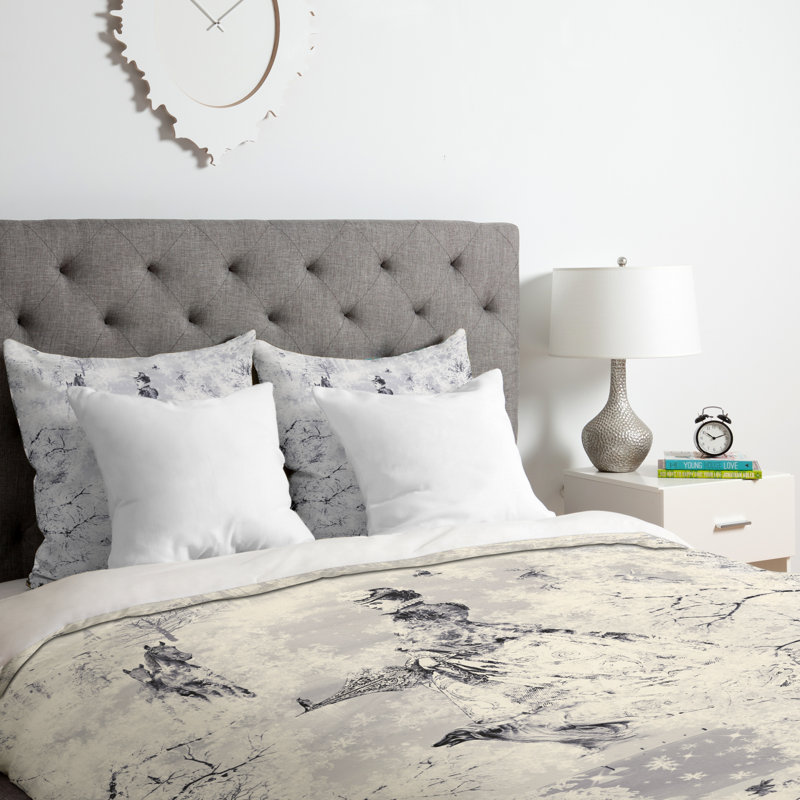 Ensemble de housse de couette Winter Lady, Housse de couette simple / simple TG et 1 taie dé