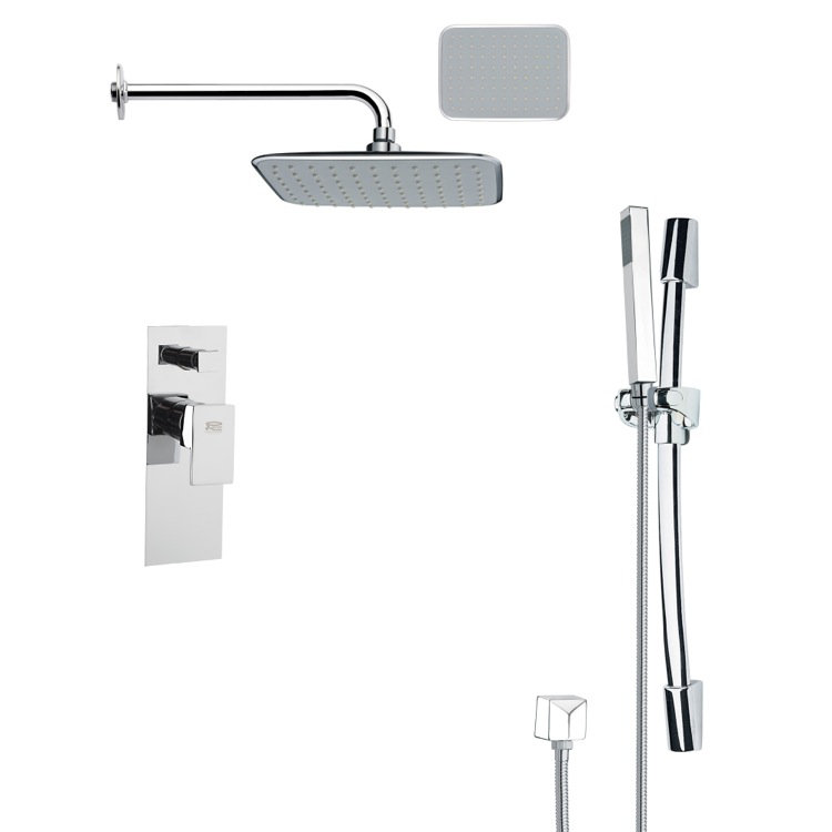 Système de douche complet à pression équilibrée avec valve brute Rendino