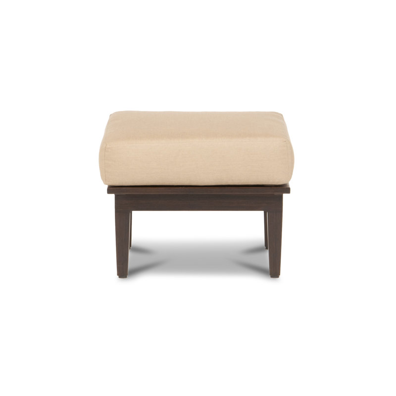 Outdoor Ottoman, Perdido, Canvas Heather Beige Sunbrella® Canvas