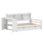 Structure de lit d'angle multifonctionnelle avec tablettes intégrées et prise de courant-226333611