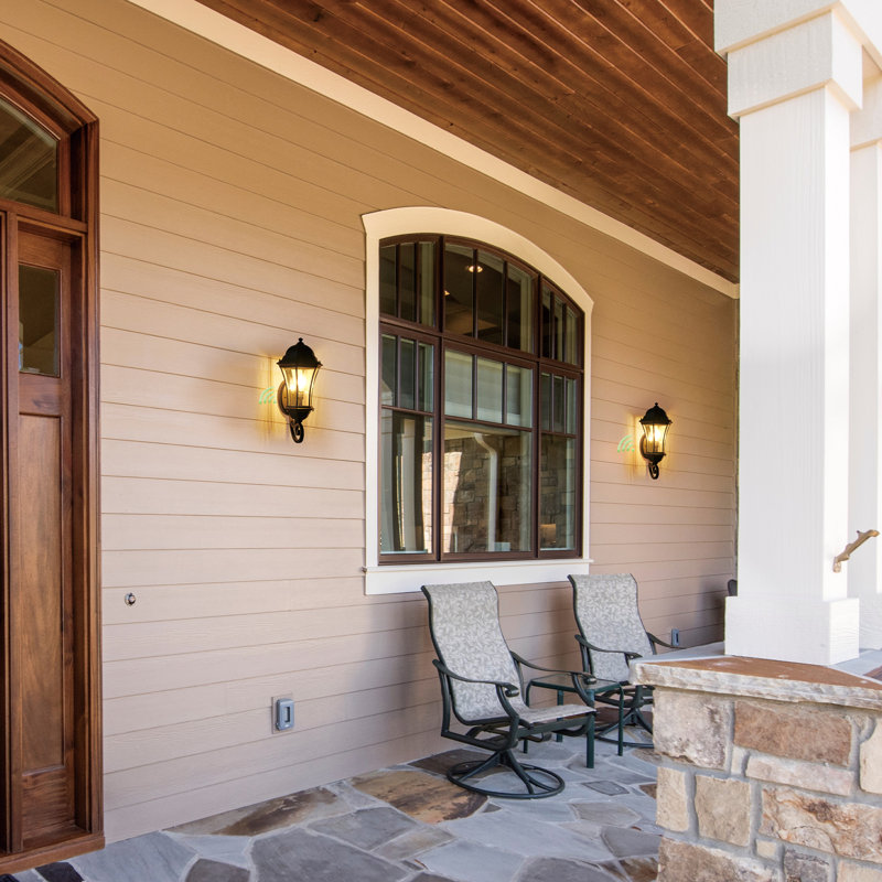 1 lumière 27 po Grand luminaire mural d'extérieur noir Dusk To Dawn, H 26,7 po x l 14 po x P 14 po
