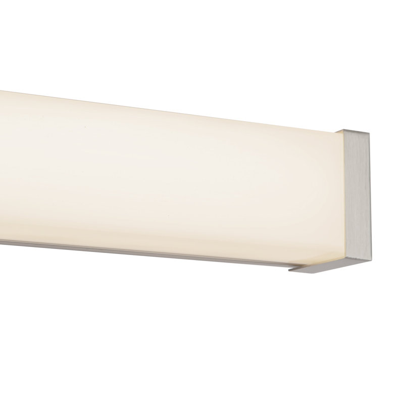 Geri 18-in Black dimmable LED Wall Sconce, Nickel, 18-in