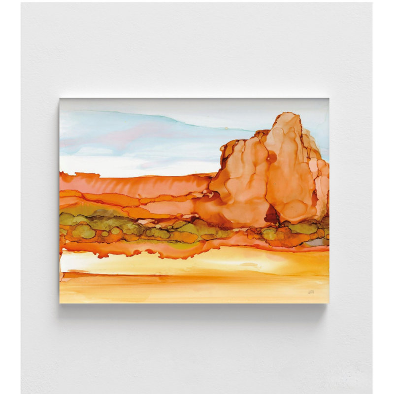 Paysage désertique, impression murale, impression encadrée aquarelle, impression désertique aquarelle, art mural encadré, art mural surdimensionné,