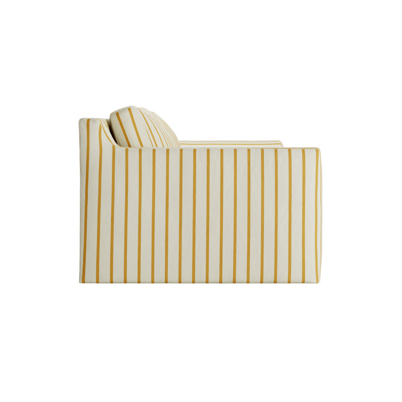 Canapé surélevé 86 po, Yellow Clay Striped Hemp Blend