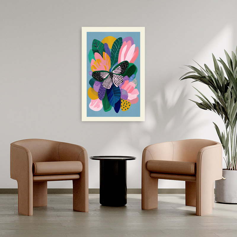Art floral, papillon, H 36 po x l 24 po