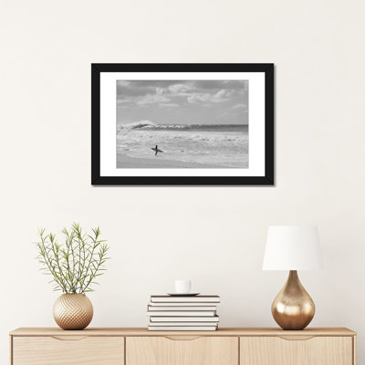 " Surfer Standing On The Beach, North Shore, Oahu, Hawaii, USA II " by Panoramic Images