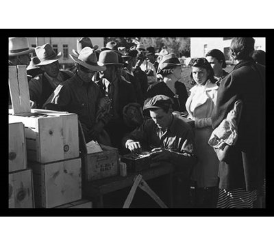 Distributing Surplus Commodities Photographic Print