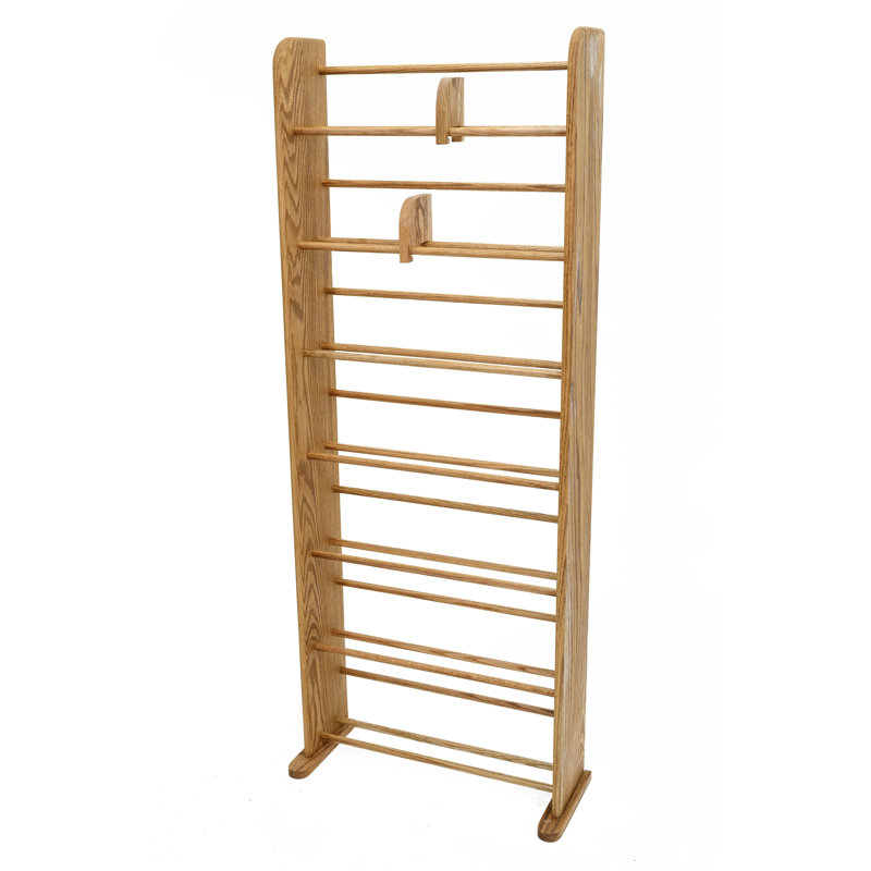 Support DVD / VHS en bois à chevilles - Série 05, Foncé, H 61,75 po x l 24,25 po x P 7,25 po