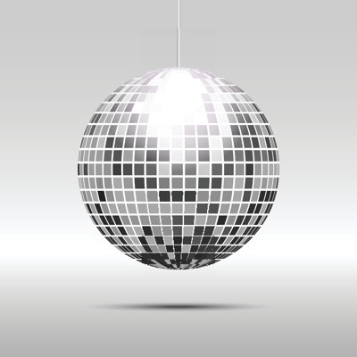 Disco Ball Icon - Wrapped Canvas Print