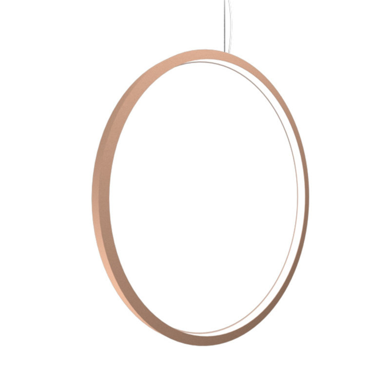 1 - Light LED Pendant, Imbuia, 35.1" H x 35.1" W x  1.17" D