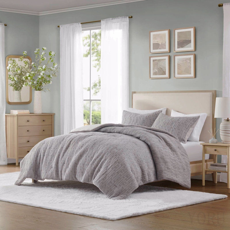 Ensemble de literie unie 3 pièces pour lit de bébé 100% coton de style moderne