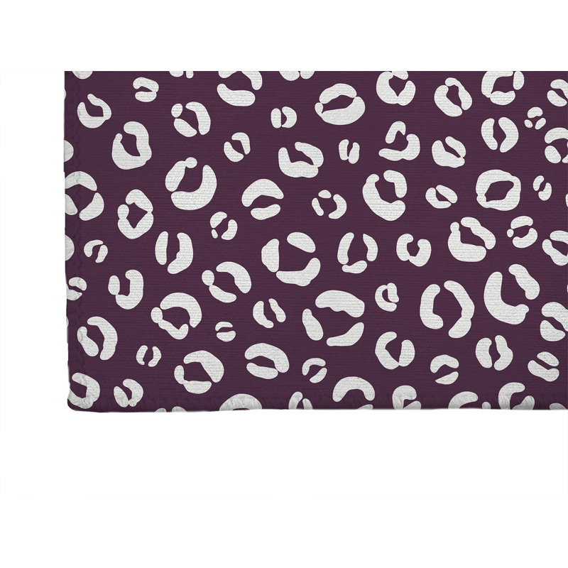 Tapis de cuisine Leopard Play, Aubergine, Rectangle 5 pi x 7 pi