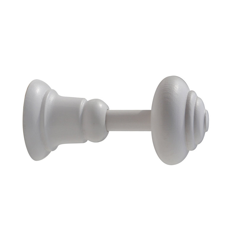 Wood Curtain Holdback/Tieback, White