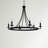 6 - Light Dimmable Wagon Wheel Chandelier-1322745299