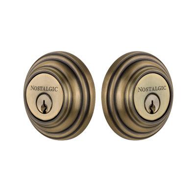 Nostalgic Warehouse Classic Rosette Double Cylinder Deadbolt