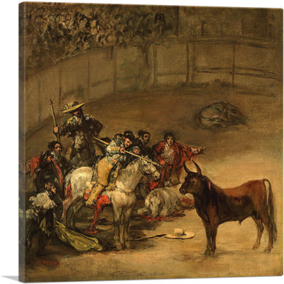 " Bullfight 1824 " by Francisco De Goya Painting Print