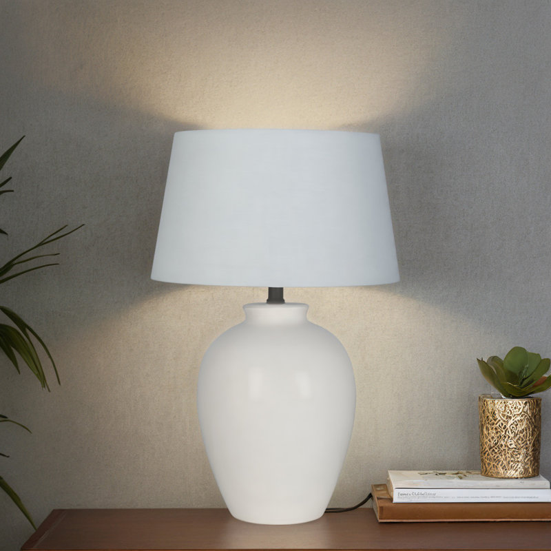 27" Coastal Table Lamp, Ivory
